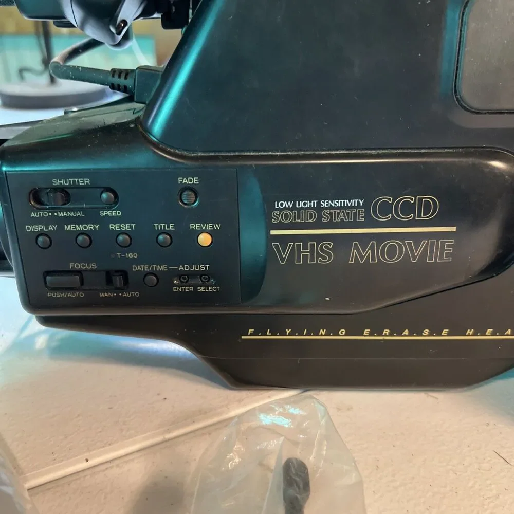 Vintage Sears VHS Camcorder with case and accessories. NO BATTERY
